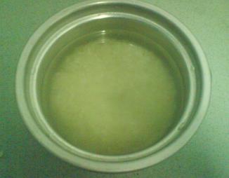 Air dari proses pencucian beras untuk pupuk.